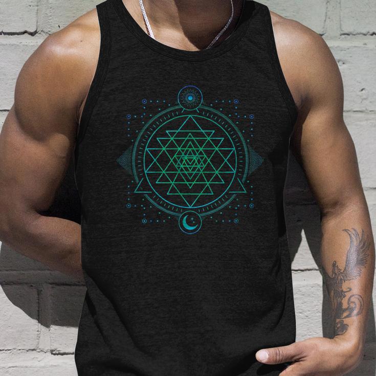 Sun And Moon Chakra Geometry Sri Yantra Unisex Tank Top Gifts for Him