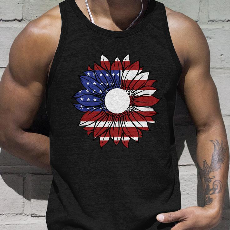 Sunflower American Flag 4Th Of July Independence Day Patriotic Unisex Tank Top Gifts for Him