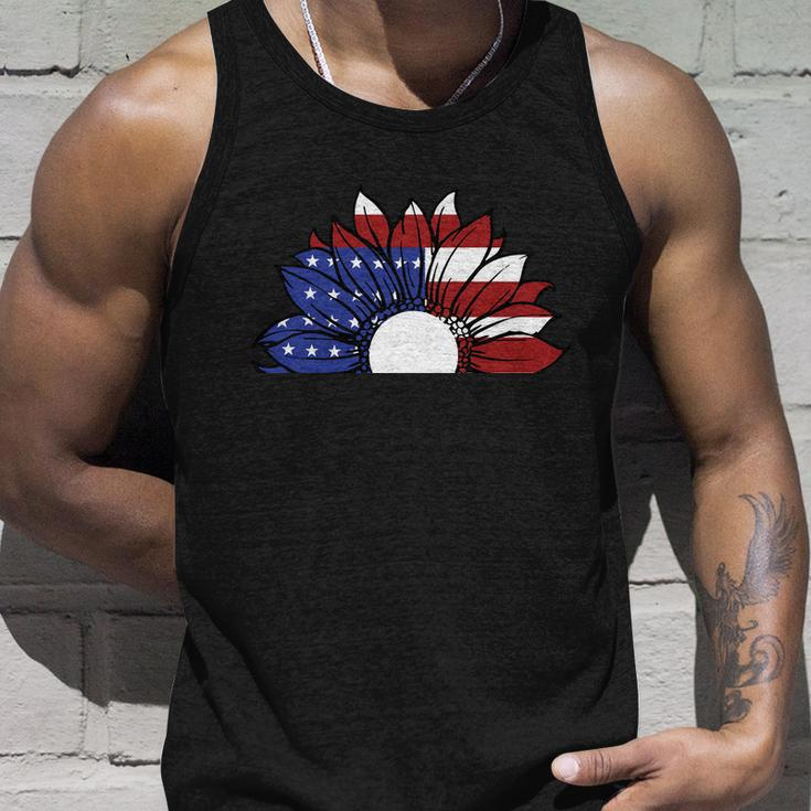 Sunflower American Flag 4Th Of July Independence Day Patriotic V2 Unisex Tank Top Gifts for Him