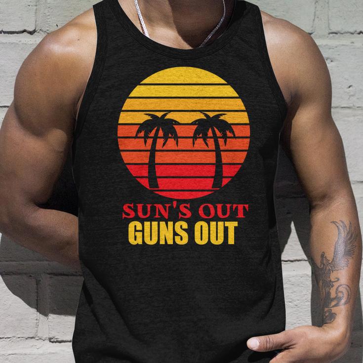 Suns Out Guns Out Summer Party Unisex Tank Top Gifts for Him