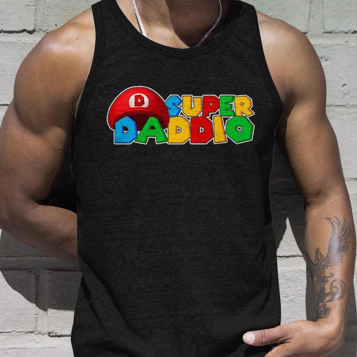 Super Daddio Gamer Dad Tshirt Unisex Tank Top Gifts for Him