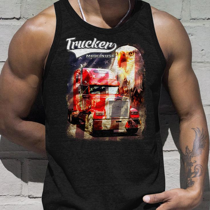 Support Trucker Made In Usa Eagle Flag Unisex Tank Top Gifts for Him