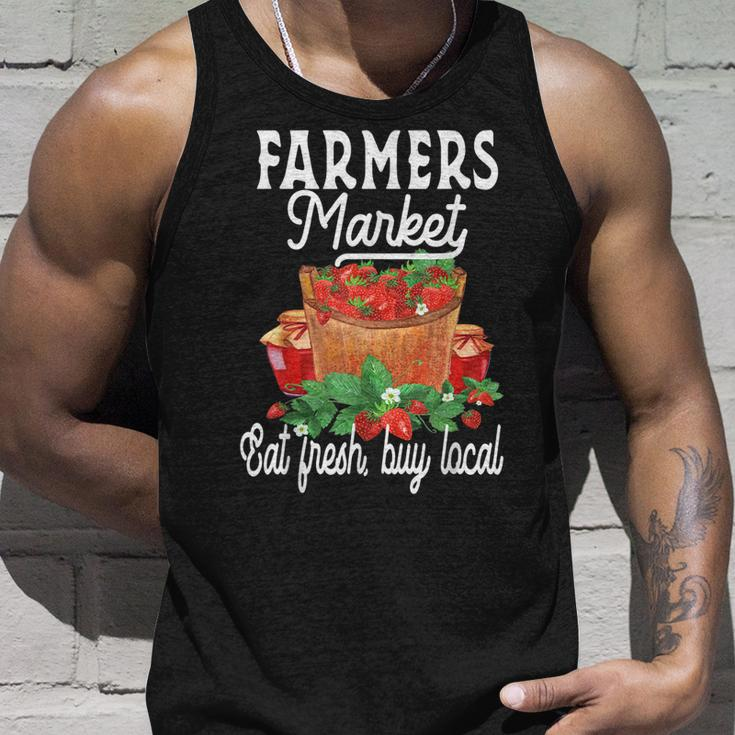 Support Your Local Strawberry Farmers Market Farmers Unisex Tank Top Gifts for Him