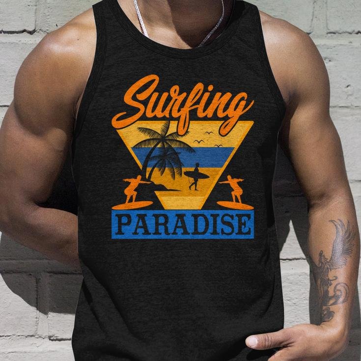 Surfing Paradise Summer Surf Unisex Tank Top Gifts for Him