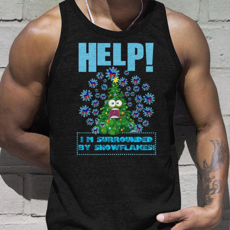 Surrounded By Snowflakes Unisex Tank Top Gifts for Him