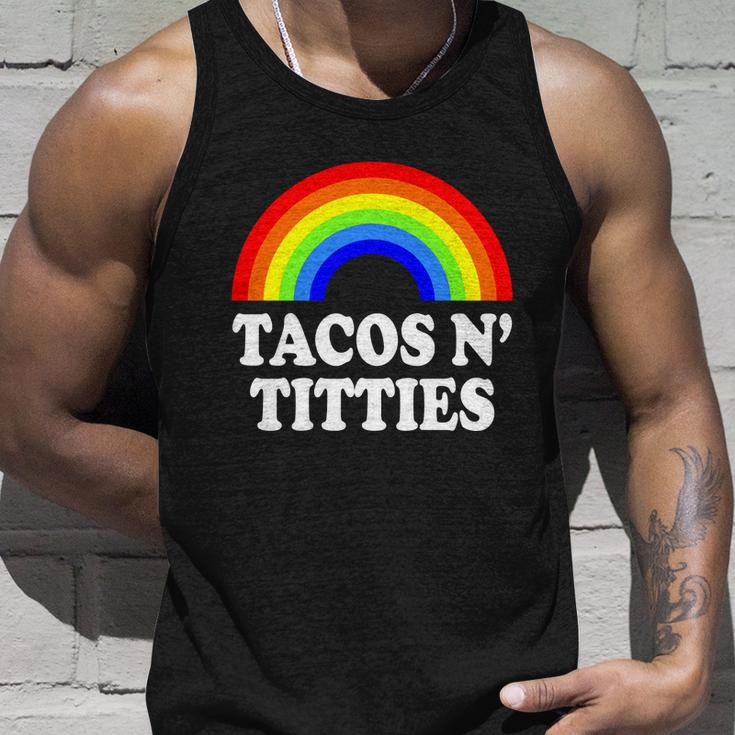 Tacos N Titties Funny Lgbt Gay Pride Lesbian Lgbtq Unisex Tank Top Gifts for Him