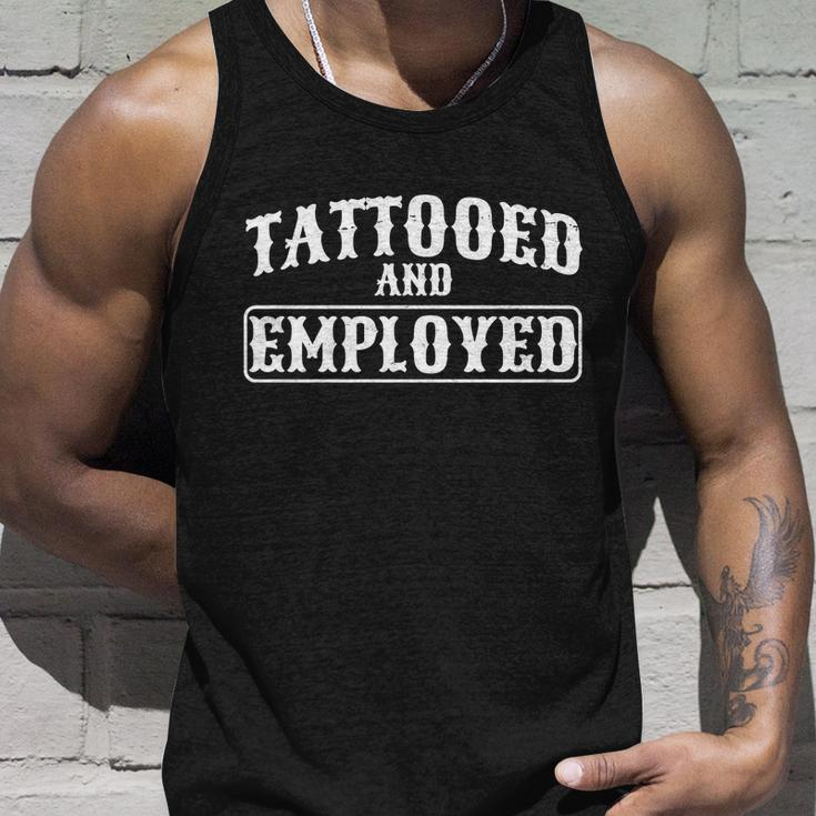 Tattooed And Employed Tshirt Unisex Tank Top Gifts for Him