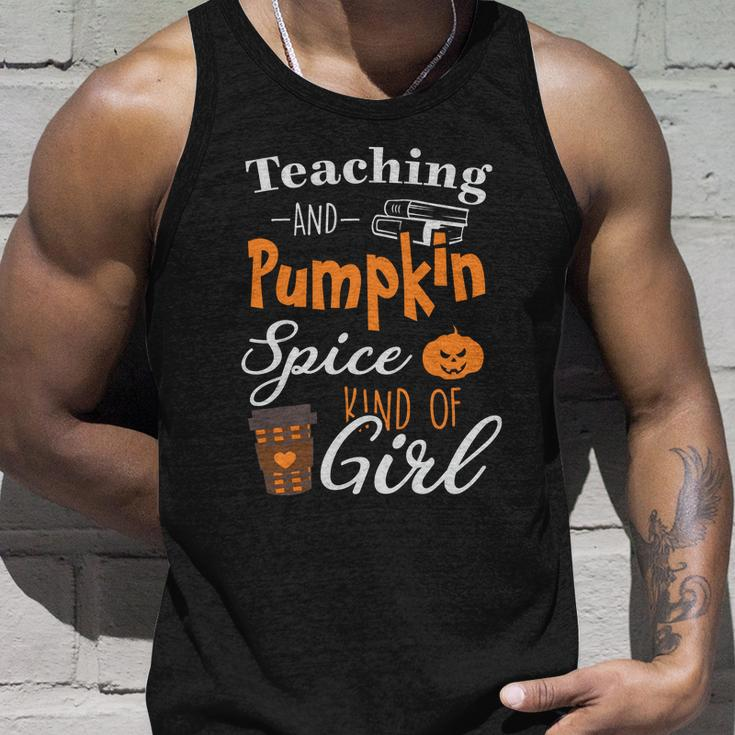 Teaching And Pumpkin Spice Kind Of Girl Halloween Quote Unisex Tank Top Gifts for Him