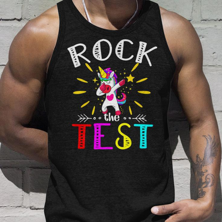 Testing Day Teacher Rock The Test Teaching Students Teachers Unisex Tank Top Gifts for Him