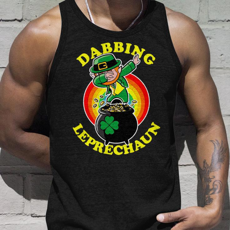 The Dabbing Leprechaun Irish Rainbow Dab St Patricks Day Unisex Tank Top Gifts for Him