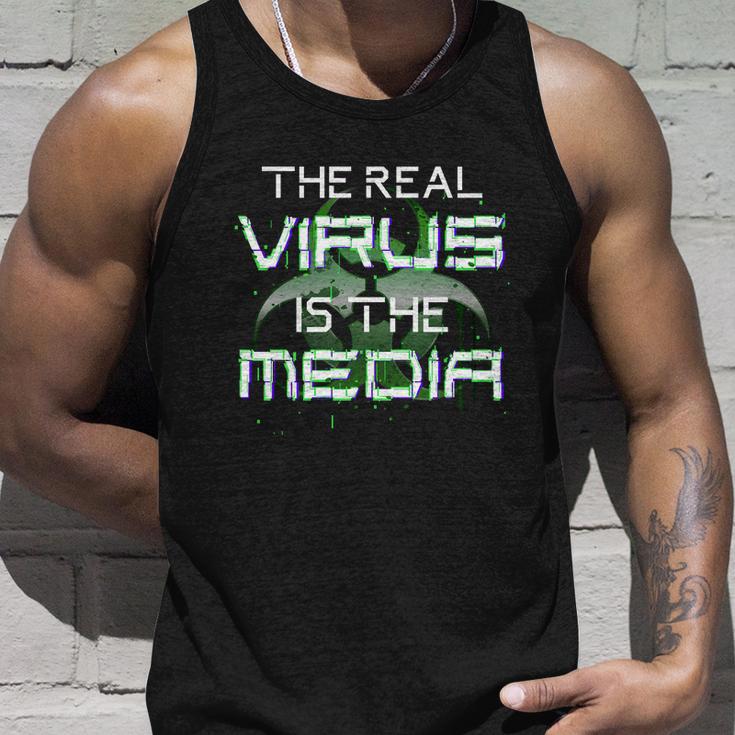 The Real Virus Is The Media Unisex Tank Top Gifts for Him