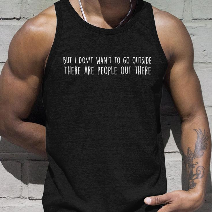 There Are People Outside Funny Meme Unisex Tank Top Gifts for Him