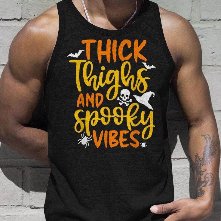 Thick Thighs And Spooky Vibes Halloween Costume Party Dress Unisex Tank Top Gifts for Him