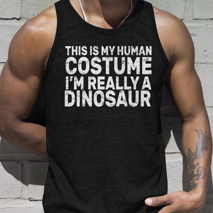 This Is My Human Costume Im Really A Dinosaur Tshirt Unisex Tank Top Gifts for Him