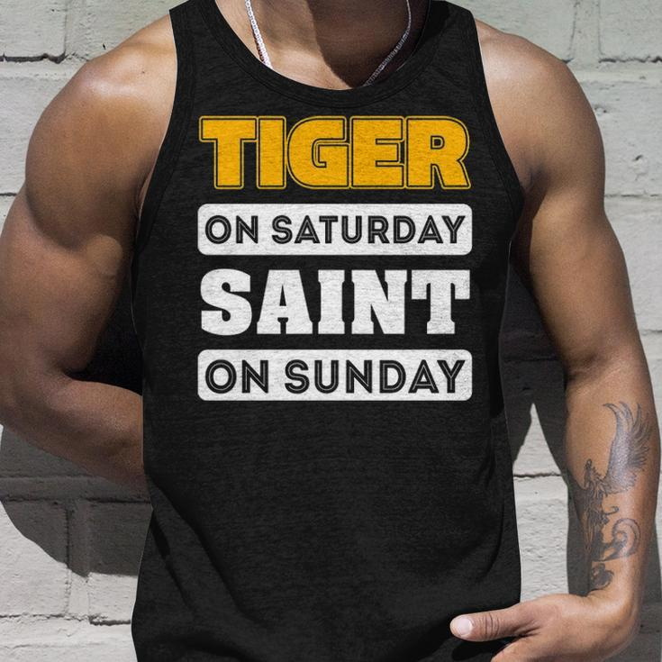 Tiger Saturday Saint Sunday Louisiana FootballS Unisex Tank Top Gifts for Him