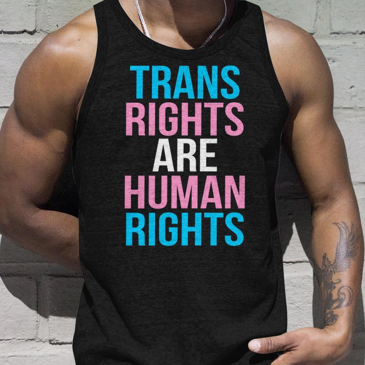 Trans Rights Are Human Rights Colors Logo Tshirt Unisex Tank Top Gifts for Him