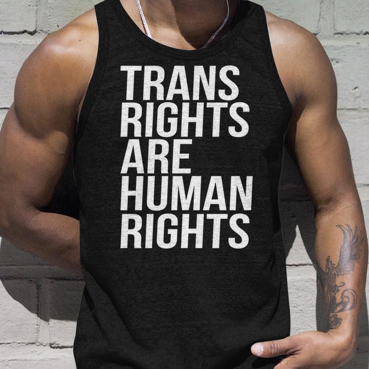 Transgender Trans Rights Are Human Rights V2 Unisex Tank Top Gifts for Him