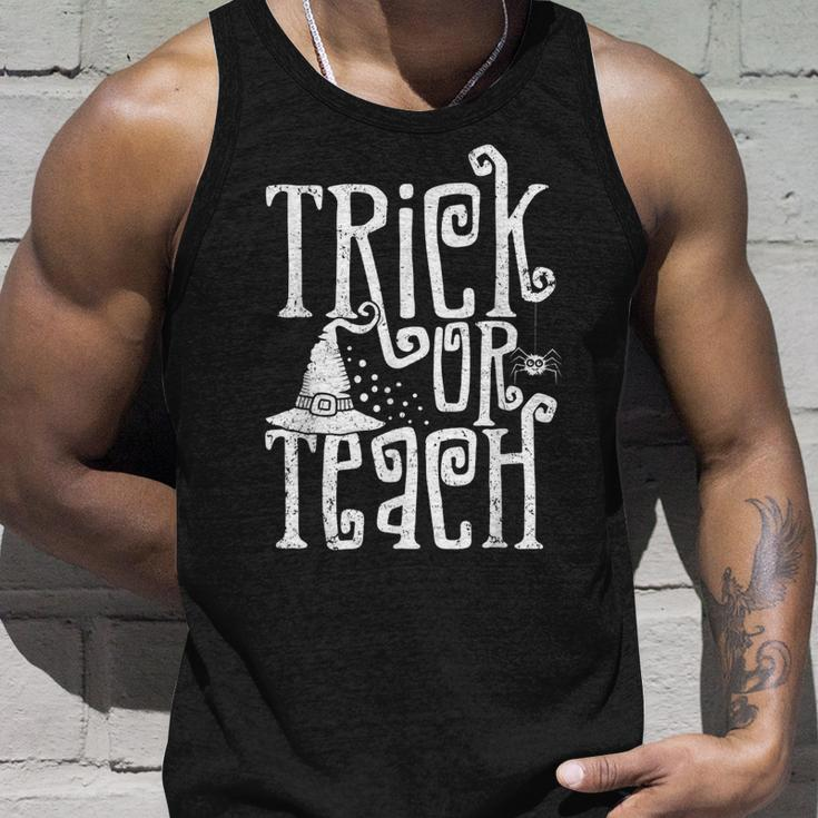 Trick Or Teach Funny Halloween Teacher Unisex Tank Top Gifts for Him