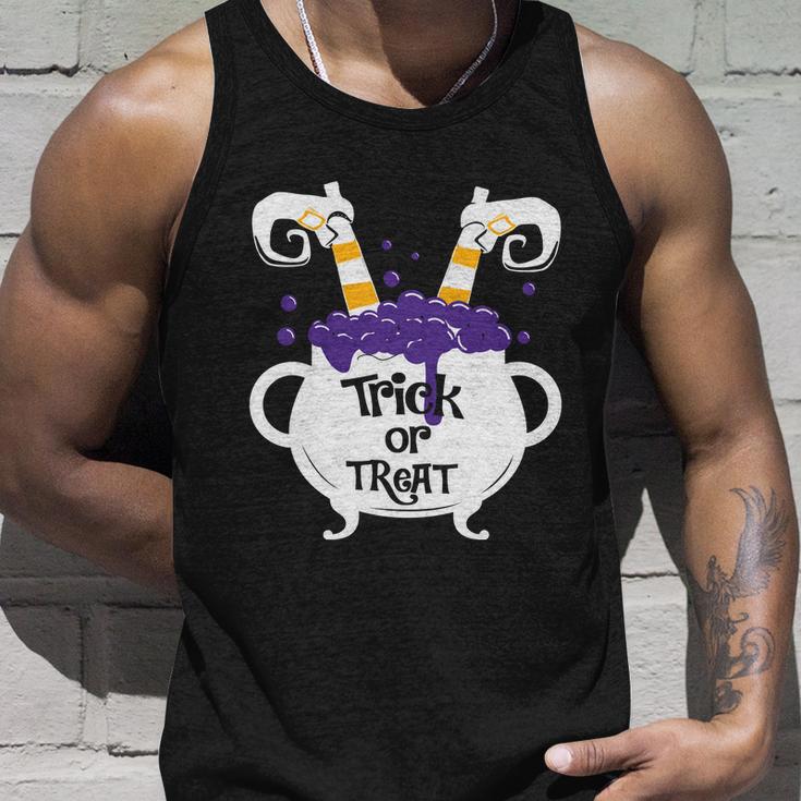 Trick Or Treat Funny Halloween Quote Unisex Tank Top Gifts for Him