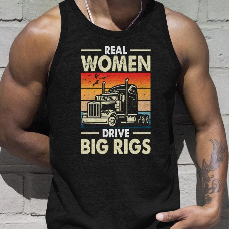 Truck Driver Gift Real Drive Big Rigs Vintage Gift Unisex Tank Top Gifts for Him