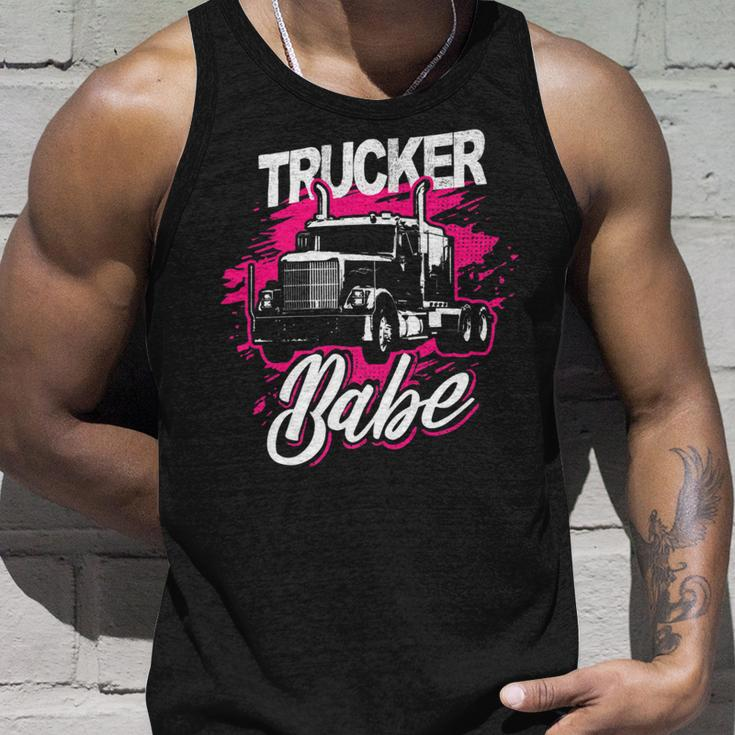 Trucker Trucker Babe Female Truck Driver Woman Trucker Unisex Tank Top Gifts for Him