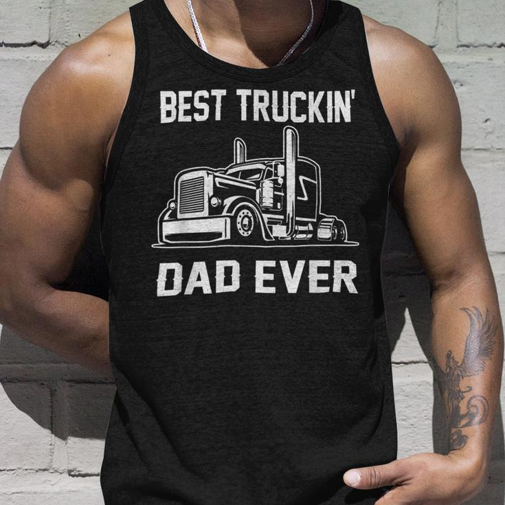 Trucker Trucker Best Truckin Dad Ever Truck Driver Unisex Tank Top Gifts for Him