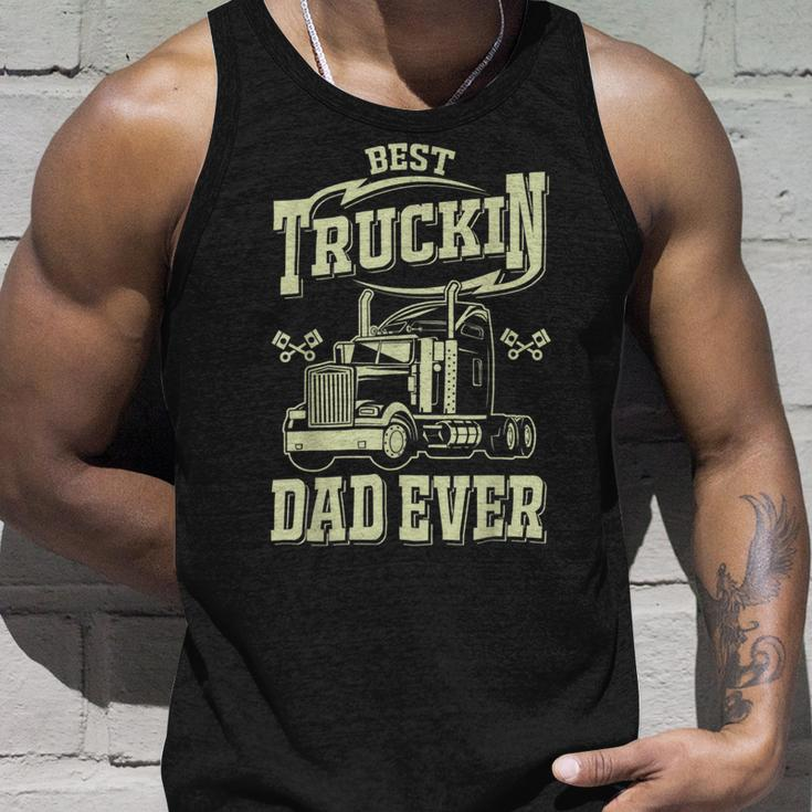 Trucker Trucker Best Trucking Dad Ever V2 Unisex Tank Top Gifts for Him