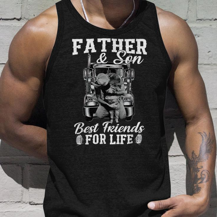 Trucker Trucker Fathers Day Father And Son Best Friends For Life Unisex Tank Top Gifts for Him
