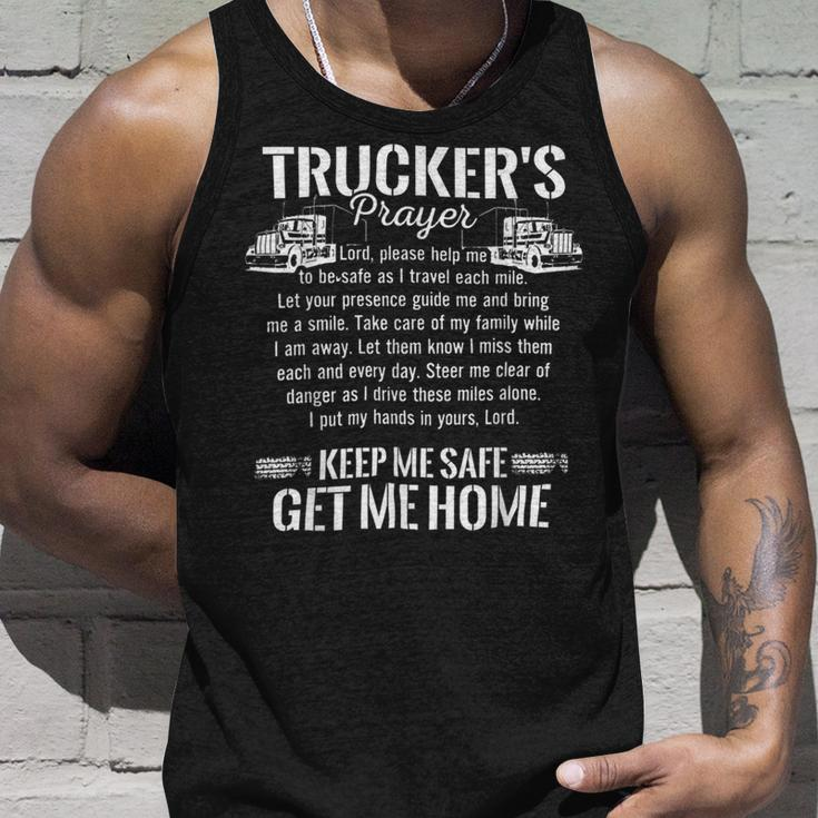 Trucker Trucker Prayer Keep Me Safe Get Me Home Truck DriverShirt Unisex Tank Top Gifts for Him