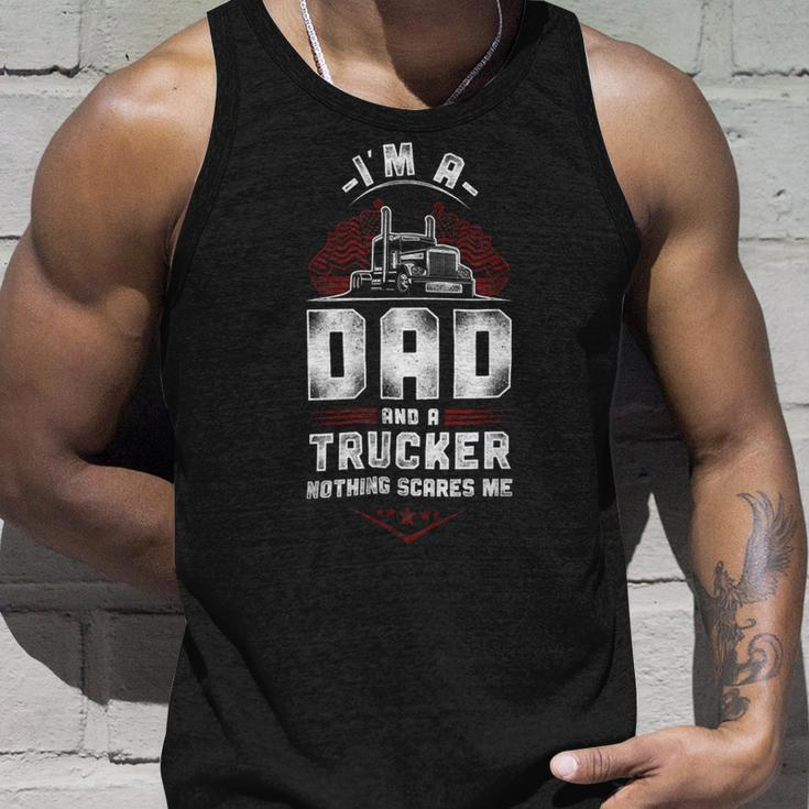 Trucker Trucker Truck Driver Dad Father Vintage Im A Dad And A Unisex Tank Top Gifts for Him