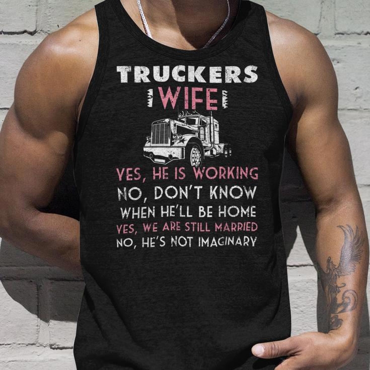 Trucker Trucker Wife Shirt Not Imaginary Truckers WifeShirts Unisex Tank Top Gifts for Him