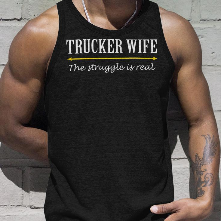 Trucker Trucker Wife Shirts Struggle Is Real Shirt Unisex Tank Top Gifts for Him
