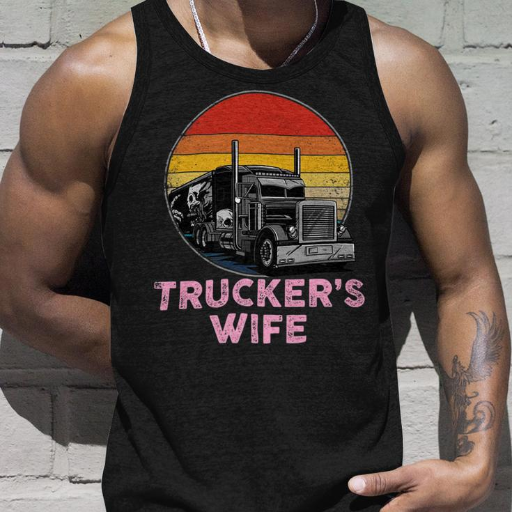 Trucker Truckers Wife Retro Truck Driver Unisex Tank Top Gifts for Him