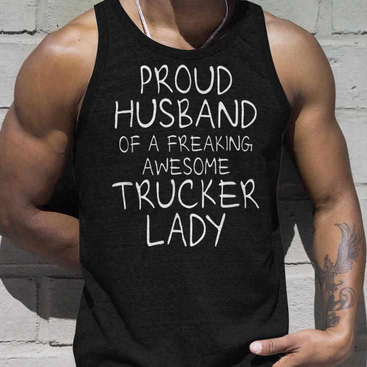 Trucker Trucking Truck Driver Trucker Husband_ Unisex Tank Top Gifts for Him