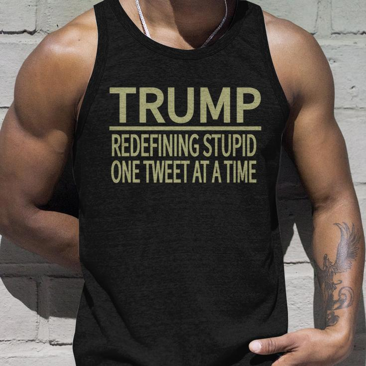 Trump Redefining Stupid Unisex Tank Top Gifts for Him
