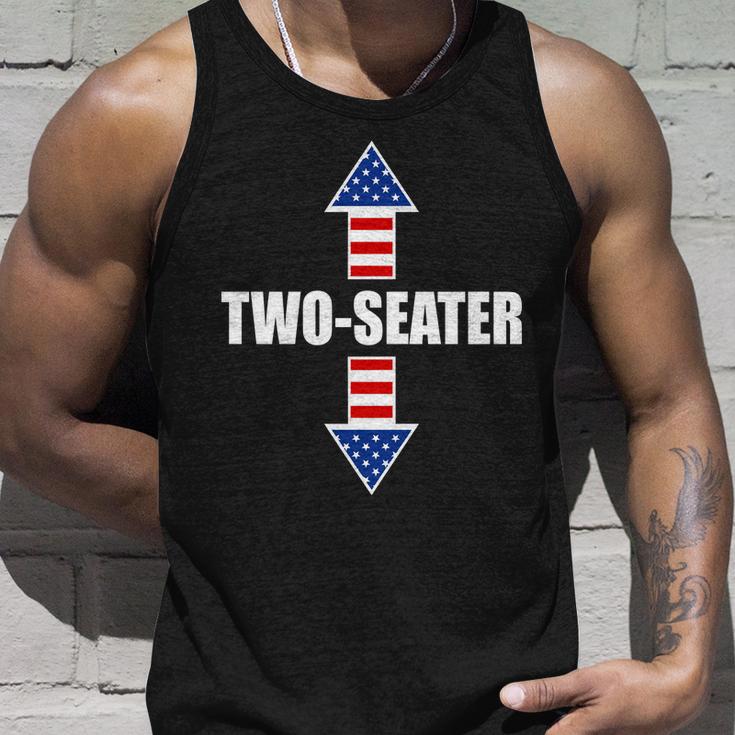 Two-Seater Usa Flag Arrows Funny Tshirt Unisex Tank Top Gifts for Him