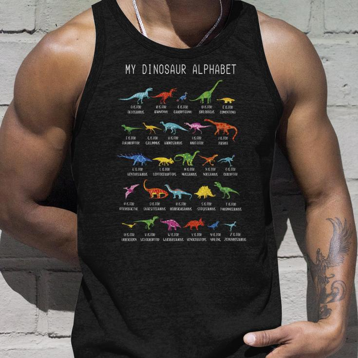 Types Of Dinosaurs Alphabet Dino Identification Unisex Tank Top Gifts for Him