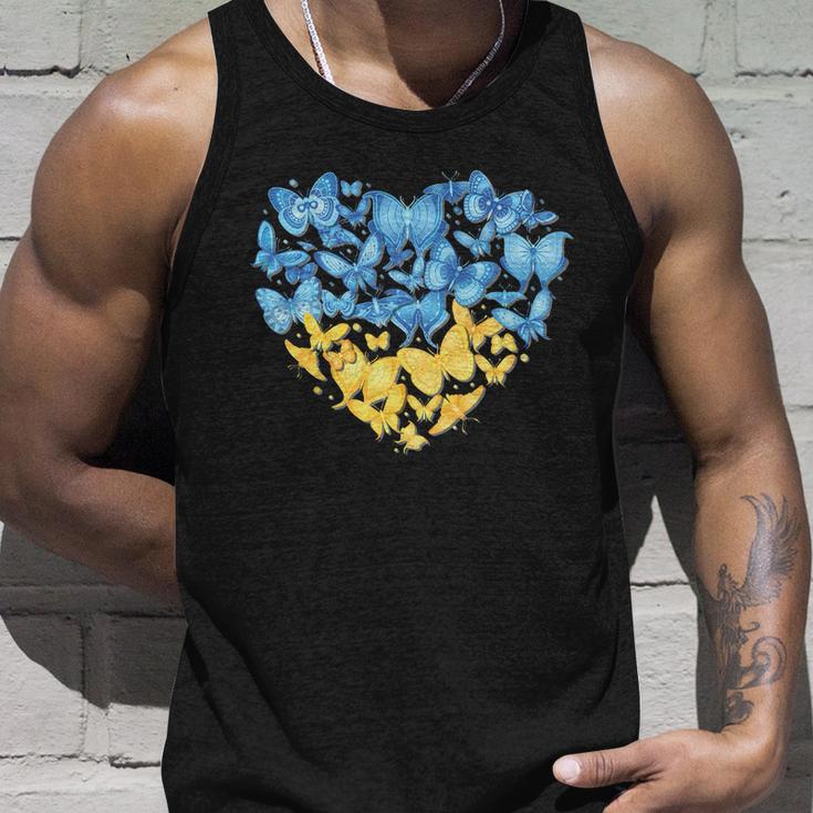 Ukrainian Butterfly Mashup Ukraine Flag Unisex Tank Top Gifts for Him