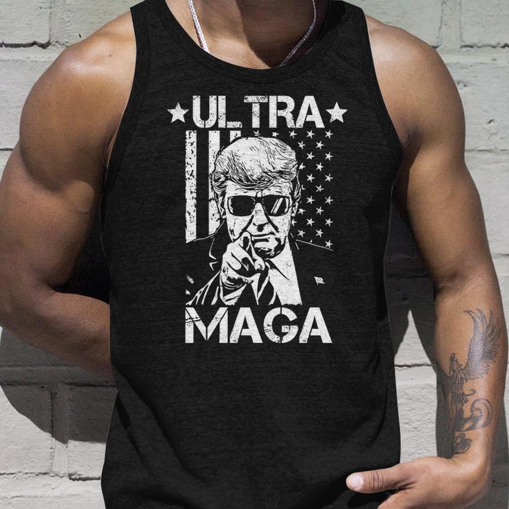 Ultra Maga Donald Trump Usa Flag Tshirt Unisex Tank Top Gifts for Him