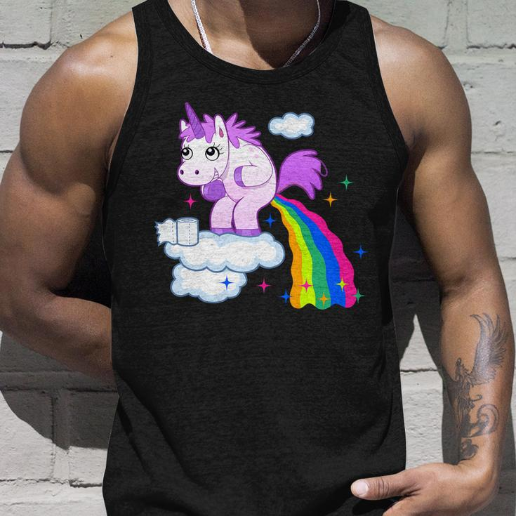 Unicorn Pooping A Rainbow Tshirt Unisex Tank Top Gifts for Him