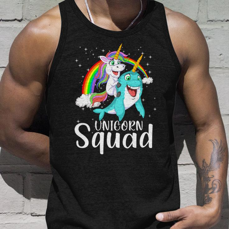 Unicorn Squad Magical Unicorn Riding Narwhal Unisex Tank Top Gifts for Him