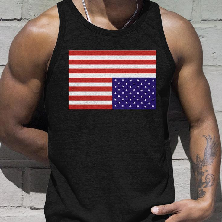 Upside Down American Flag In Distress Unisex Tank Top Gifts for Him