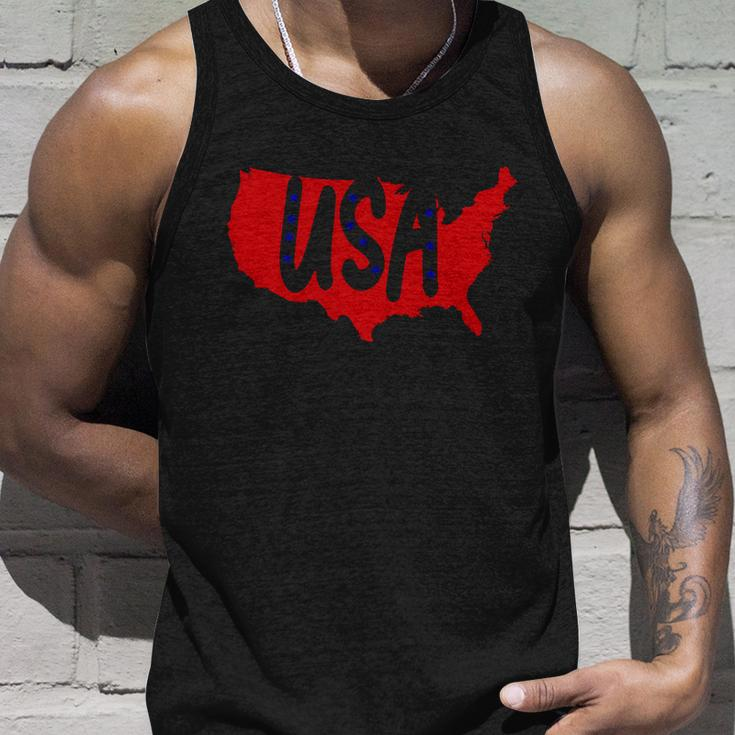 Usa Map Patriotic Celebrate 4Th Of July Unisex Tank Top Gifts for Him