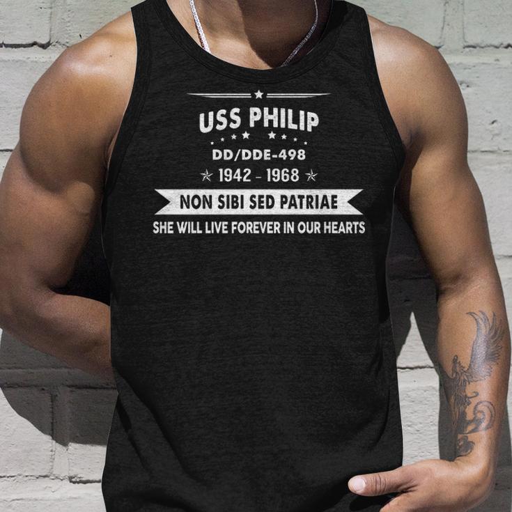 Uss Philip Dd 498 De V2 Unisex Tank Top Gifts for Him