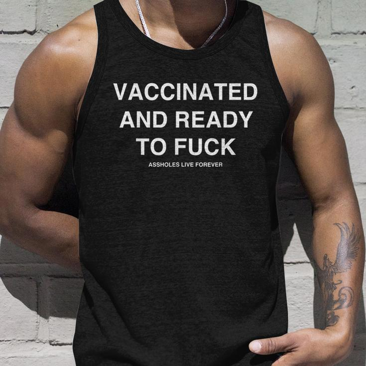 Vaccinated And Ready To FUCK Funny Tshirt Unisex Tank Top Gifts for Him