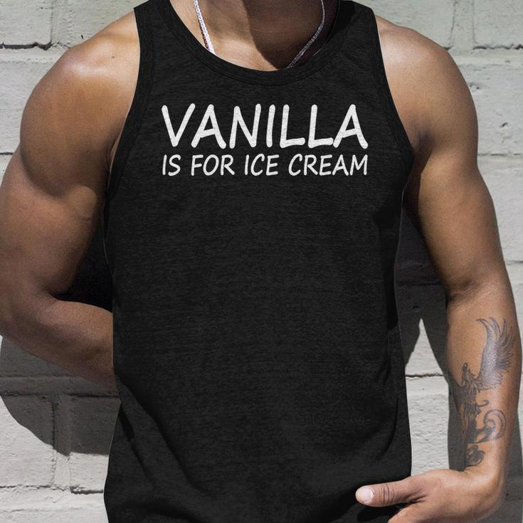 Vanilla Is For Ice Cream Unisex Tank Top Gifts for Him