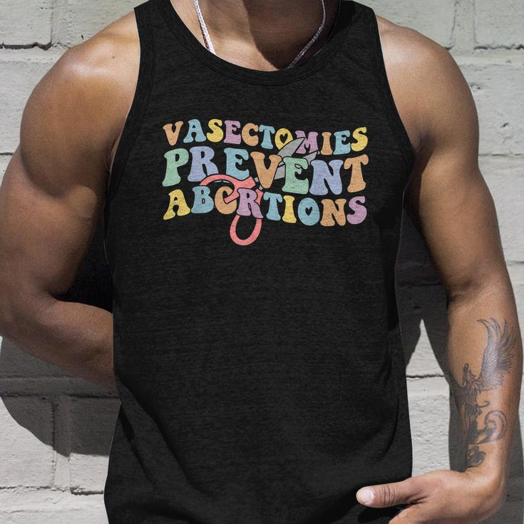 Vasectomies Prevent Abortions Pro Choice Pro Roe Womens Rights Unisex Tank Top Gifts for Him
