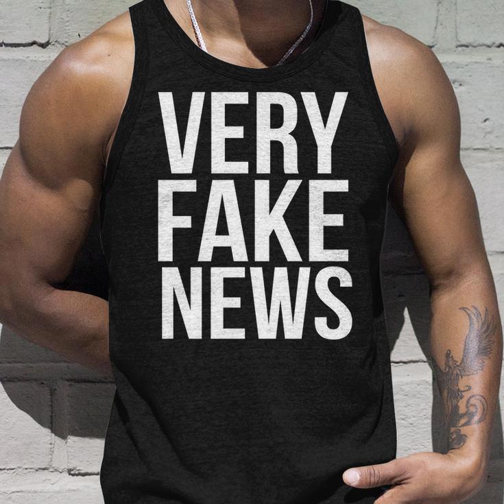 Very Fake News Funny Donald Trump Unisex Tank Top Gifts for Him