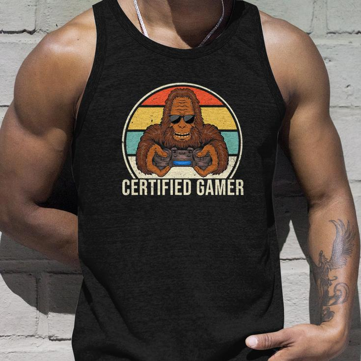 Vintage Certified Gamer Funny Retro Video Game Unisex Tank Top Gifts for Him