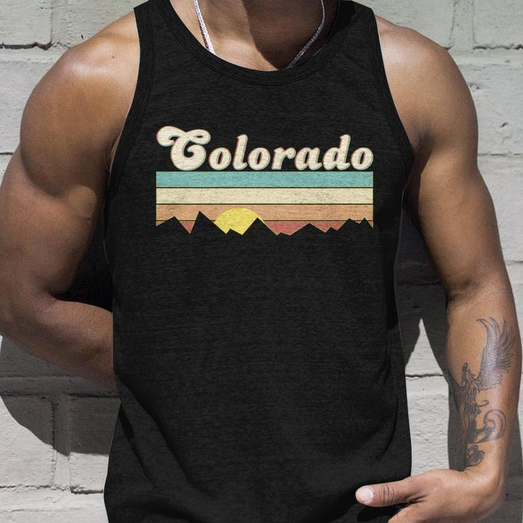 Vintage Colorado Mountain Sunset Tshirt Unisex Tank Top Gifts for Him